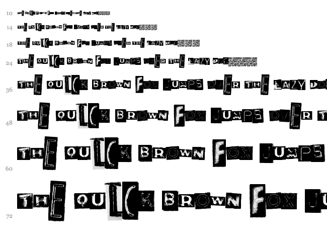 Neon Taste font waterfall