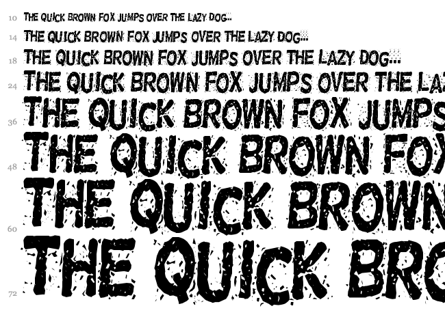 Nervous Rex font waterfall