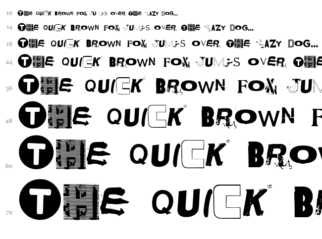 NYC ABC font waterfall