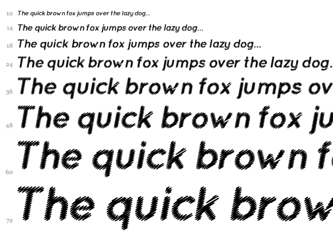 Ocie font waterfall