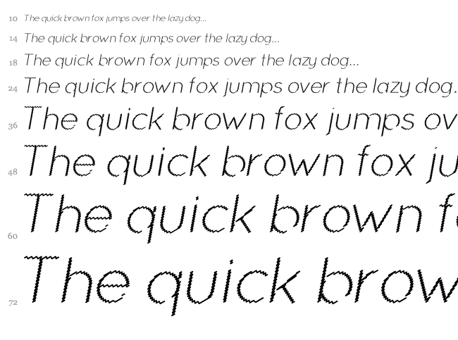 Ocie font waterfall