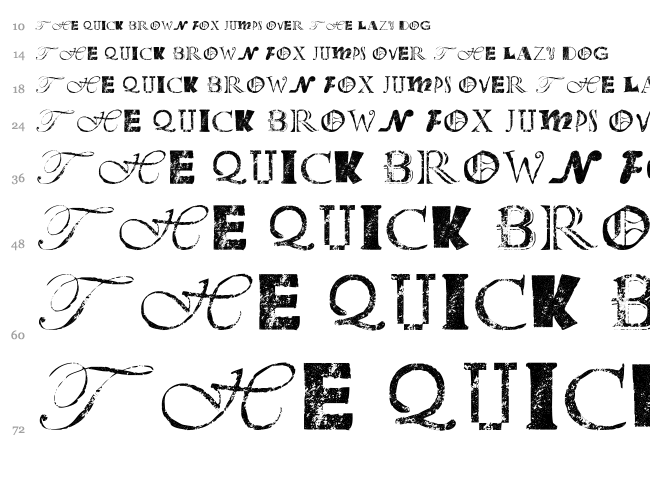 Office Junk font waterfall
