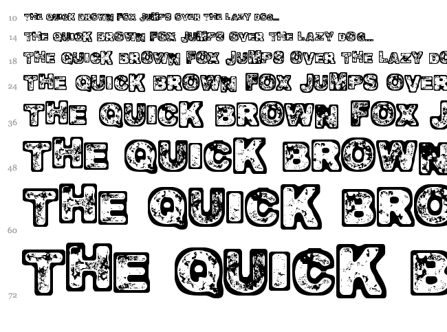 Oomph font waterfall