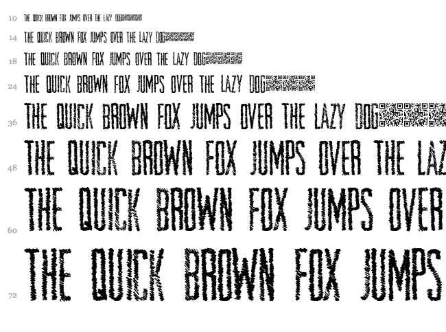 Open Store font waterfall