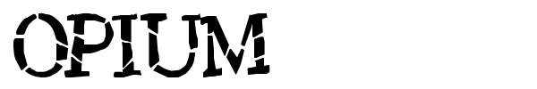 Opium font