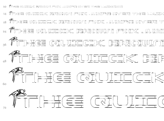 Panther font waterfall