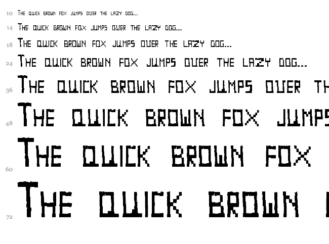 Paschitnow Sans font waterfall