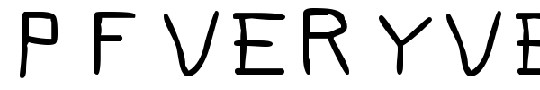 PFveryverybadfont font preview