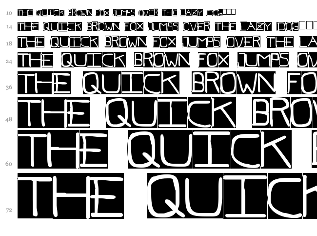 PFveryverybadfont font waterfall