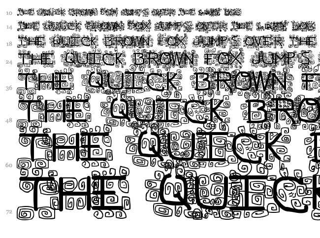PFveryverybadfont font waterfall