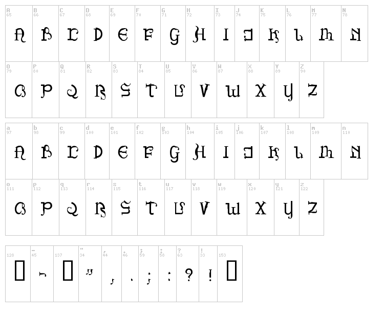 Pirates font map