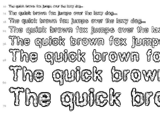 Pixel Krud font waterfall