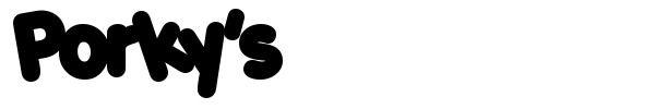 Porky's font preview