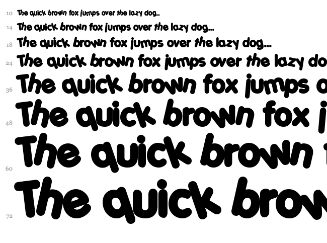 Porky's font waterfall