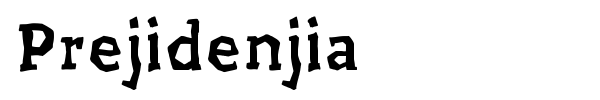 Prejidenjia font