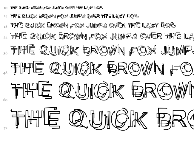 Problematic Piercer font waterfall