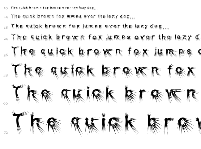 Puncher font waterfall