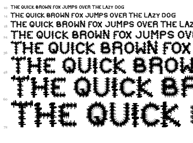 Punk font waterfall