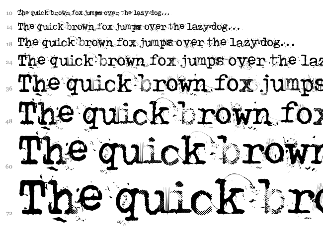 Punktype font waterfall