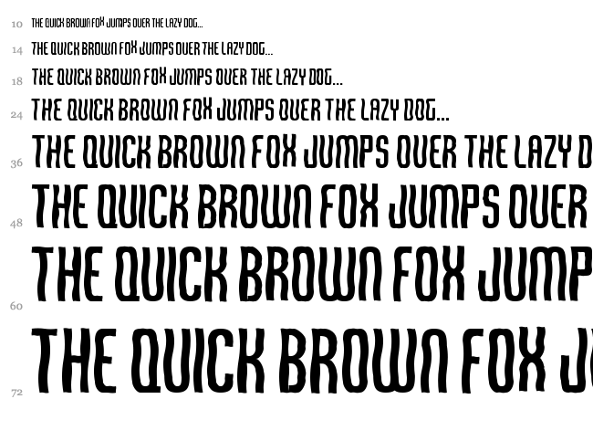 Qirof font waterfall