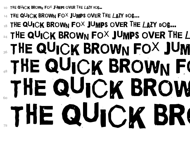 Quick End Jerk font waterfall