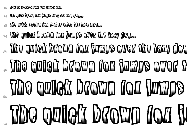 Quiff font waterfall