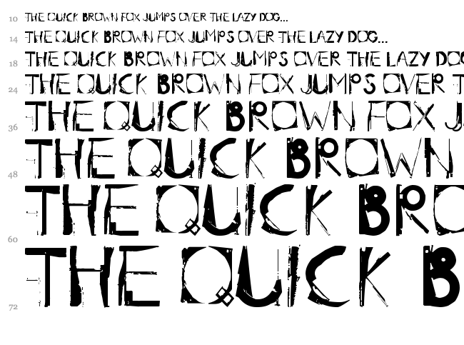 Radar.One font waterfall