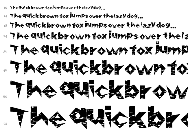 RazorSlice font waterfall