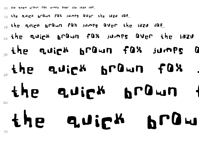 Real Bttsoief font waterfall