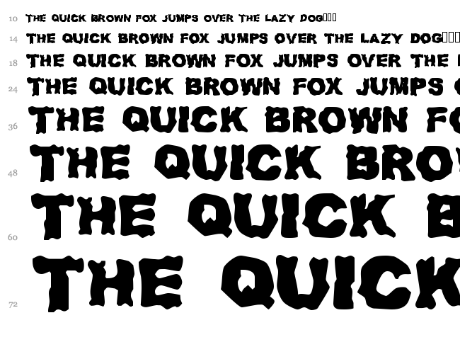 Redneck Zombies font waterfall