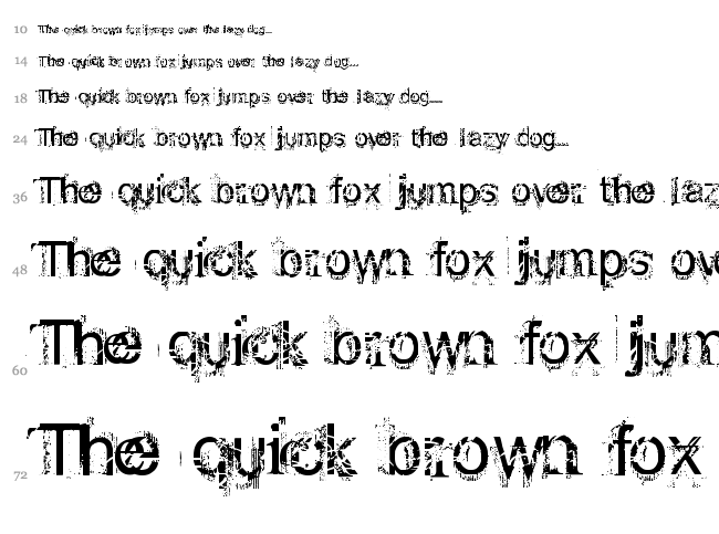 Rough Linen font waterfall