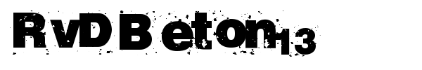 RvD Beton13 font