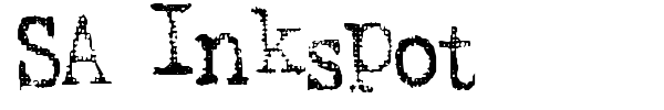 SA Inkspot font