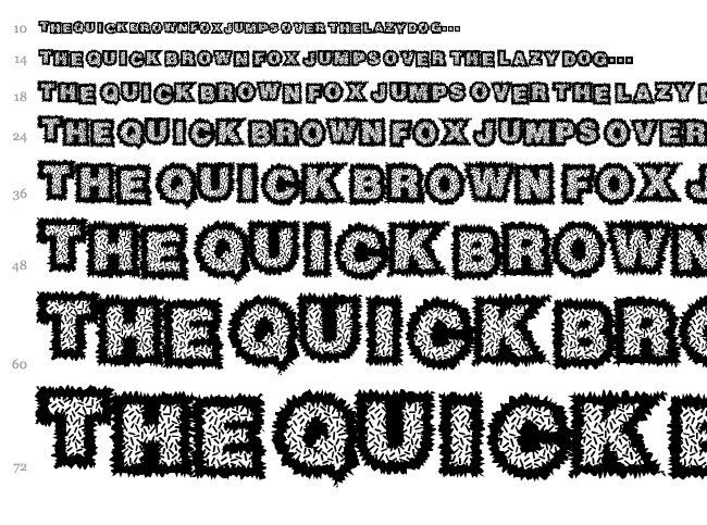 Sasquatch font waterfall