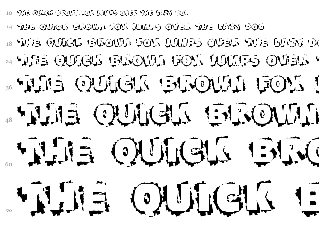 Scratch To Reveal font waterfall