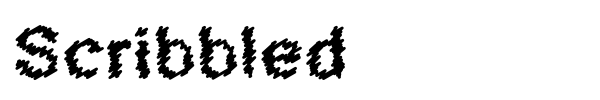 Scribbled font