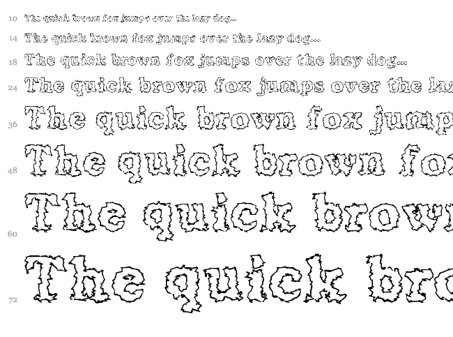 Seismacrap font waterfall
