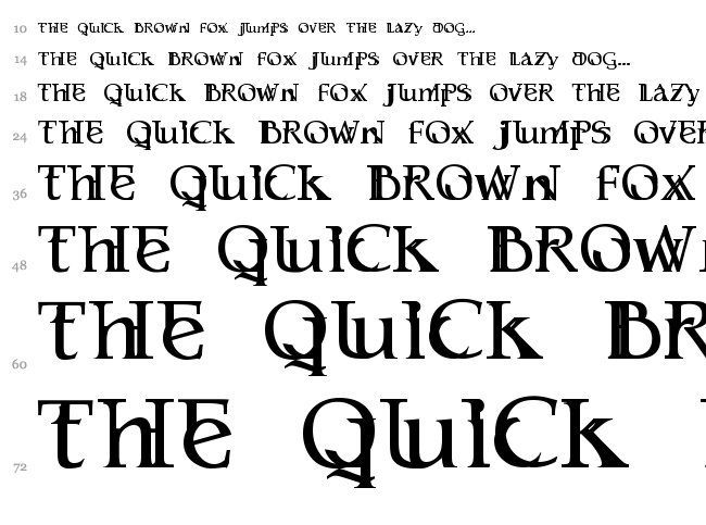 Serifsy font waterfall