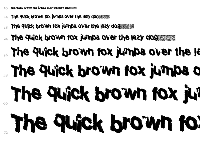 Sharking font waterfall