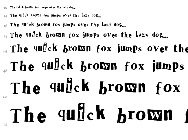 Shoplifter font waterfall
