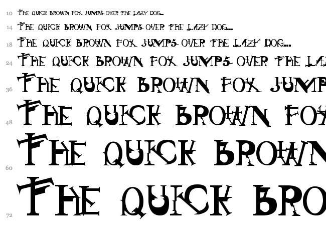 Singothic font waterfall