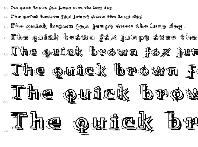 Skylab font waterfall