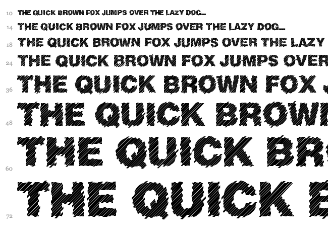 Sliced Juice font waterfall