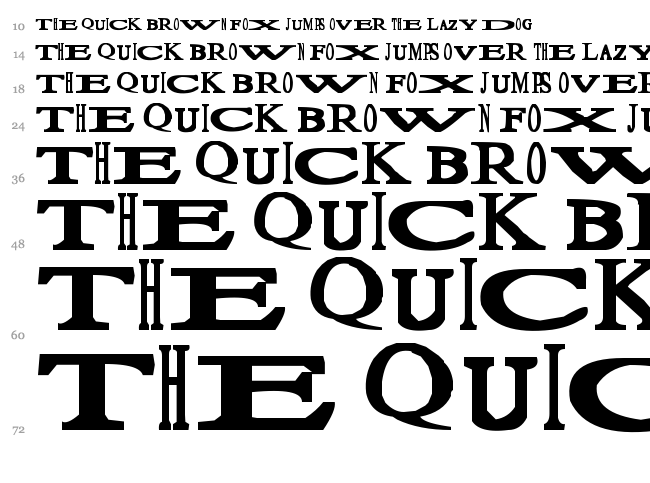 Sloopy font waterfall