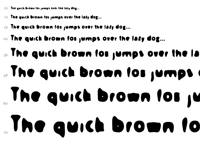 Slushfaux font waterfall