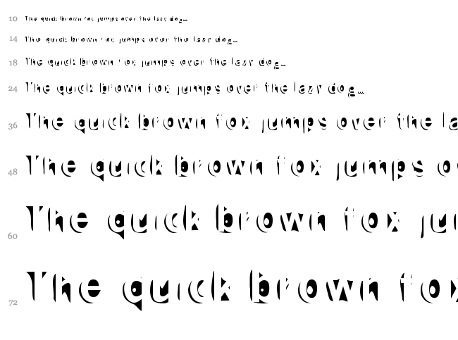 Slushfaux font waterfall