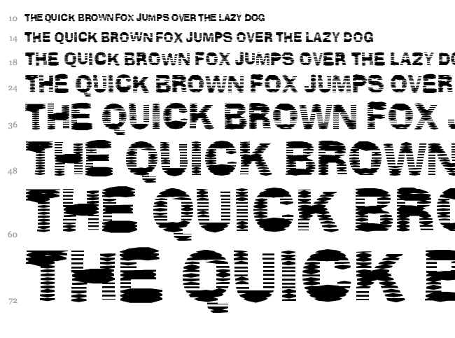 Stackz font waterfall