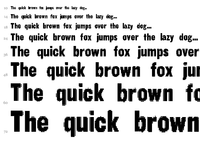 Static Age Fine Tuning font waterfall