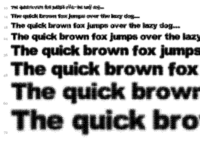 Static Buzz font waterfall