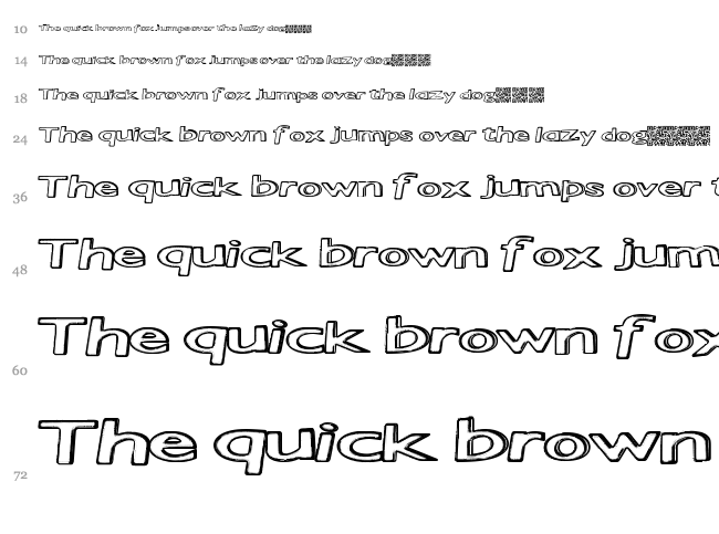 Static Heights font waterfall